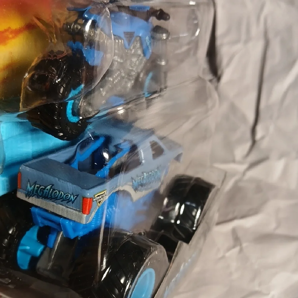 Megalodon Motorcycle And Toy Truck Monster Jam Set - Picture 3 of 4